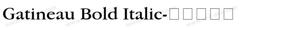 Gatineau Bold Italic字体转换